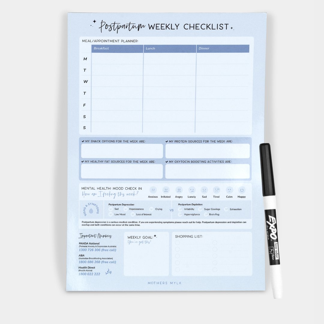 Postpartum Planner Magnet - The Birth Store-Mother's Mylk