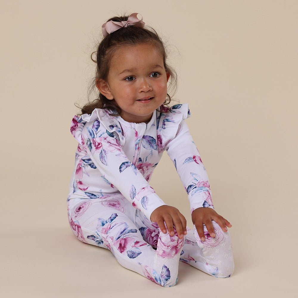 Sleepsuit Frill Zip Footie | Snuggle Hunny - The Birth Store - Snuggle Hunny