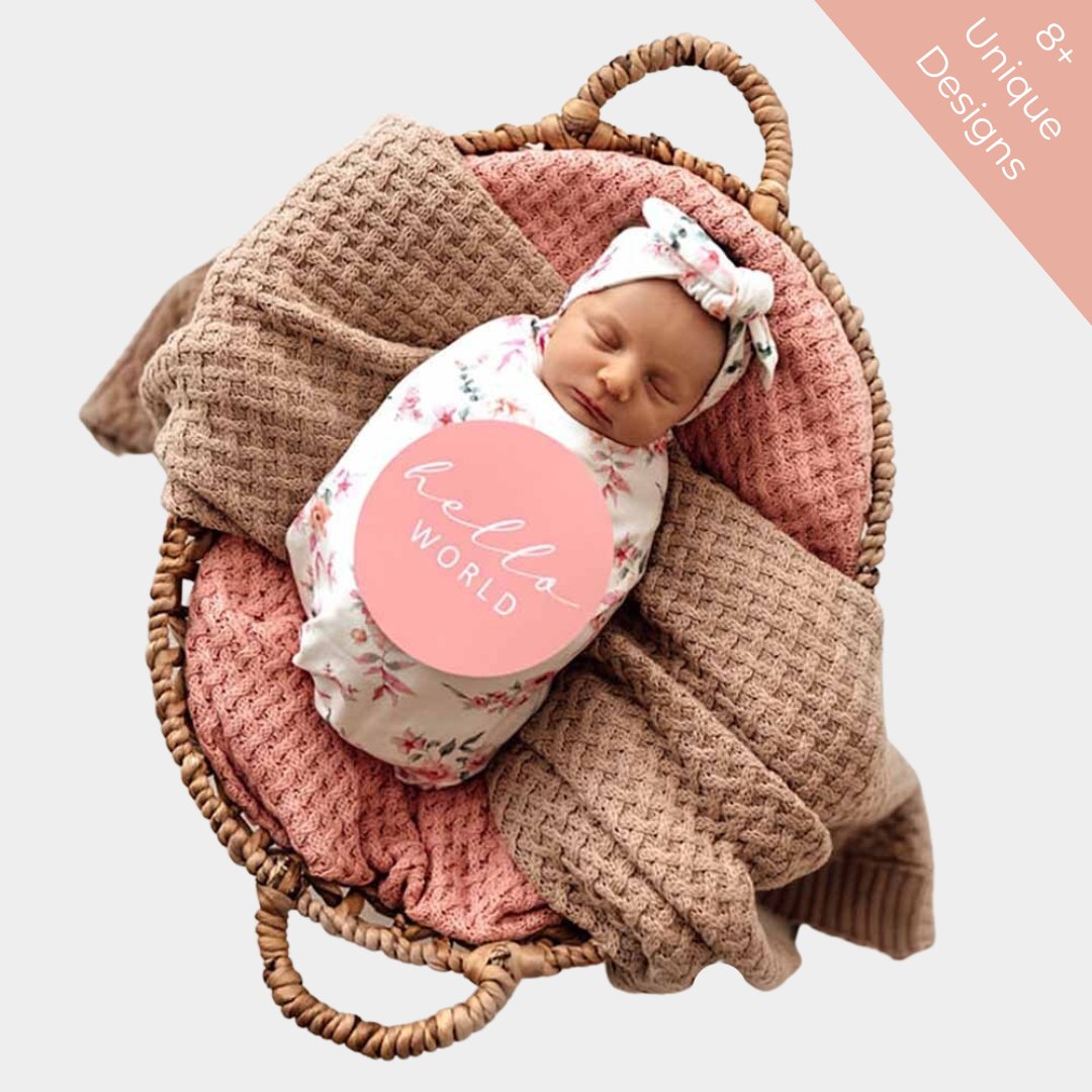 Snuggle Hunny Swaddle & Top Knot Sets - Various Styles - The Birth Store-Snuggle Hunny