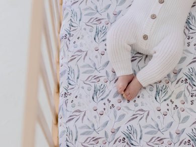 Waterproof Fitted Cot Sheet - The Birth Store - Bambella Designs